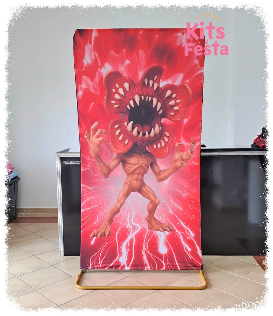 STRANGER THINGS RETANGULAR STRANGUER things, decoração de festa, kit, ilha de sao miguel