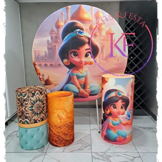 Jasmine Cute em IA, kit festa, aniversário, decoração