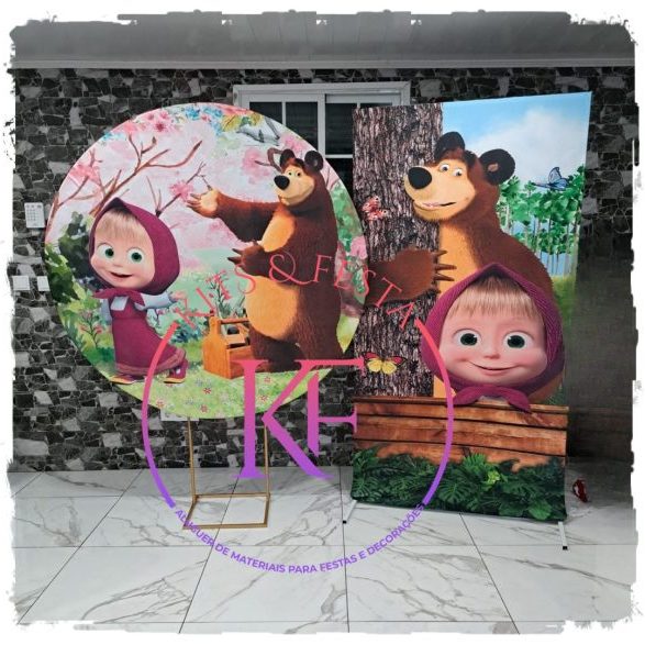 Masha e o urso, kit festa, decoração, ilha de são miguel. Aniversário