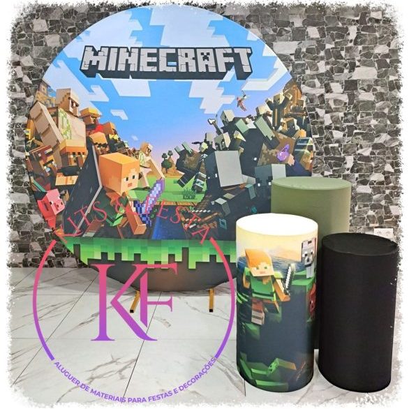 Minecraft, Kits Festa, aluguer, decoração, aniversário, ilha de são miguel, açores