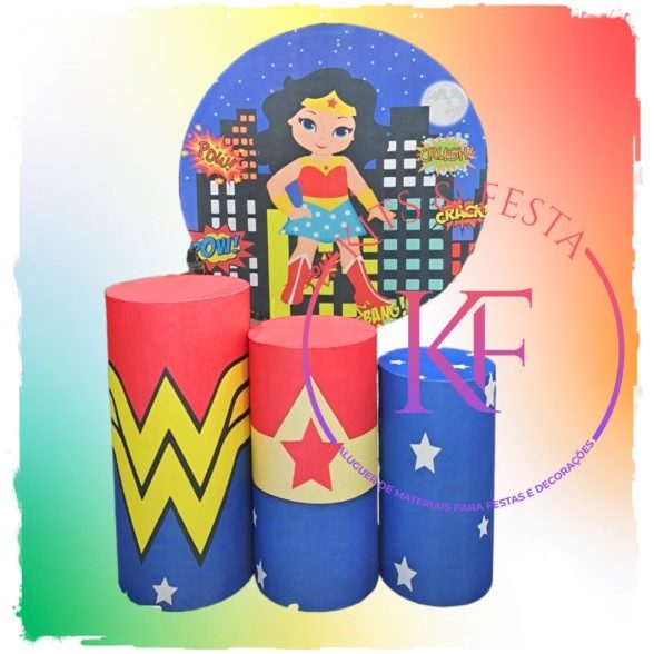 Mulher Maravilha, Kits Festa, aluguer, decoração, aniversário, ilha de são miguel, açores