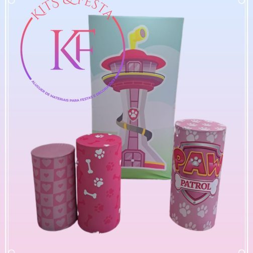 Patrulha Pata rosa, aniversario, menina, festa, kitfesta decoração